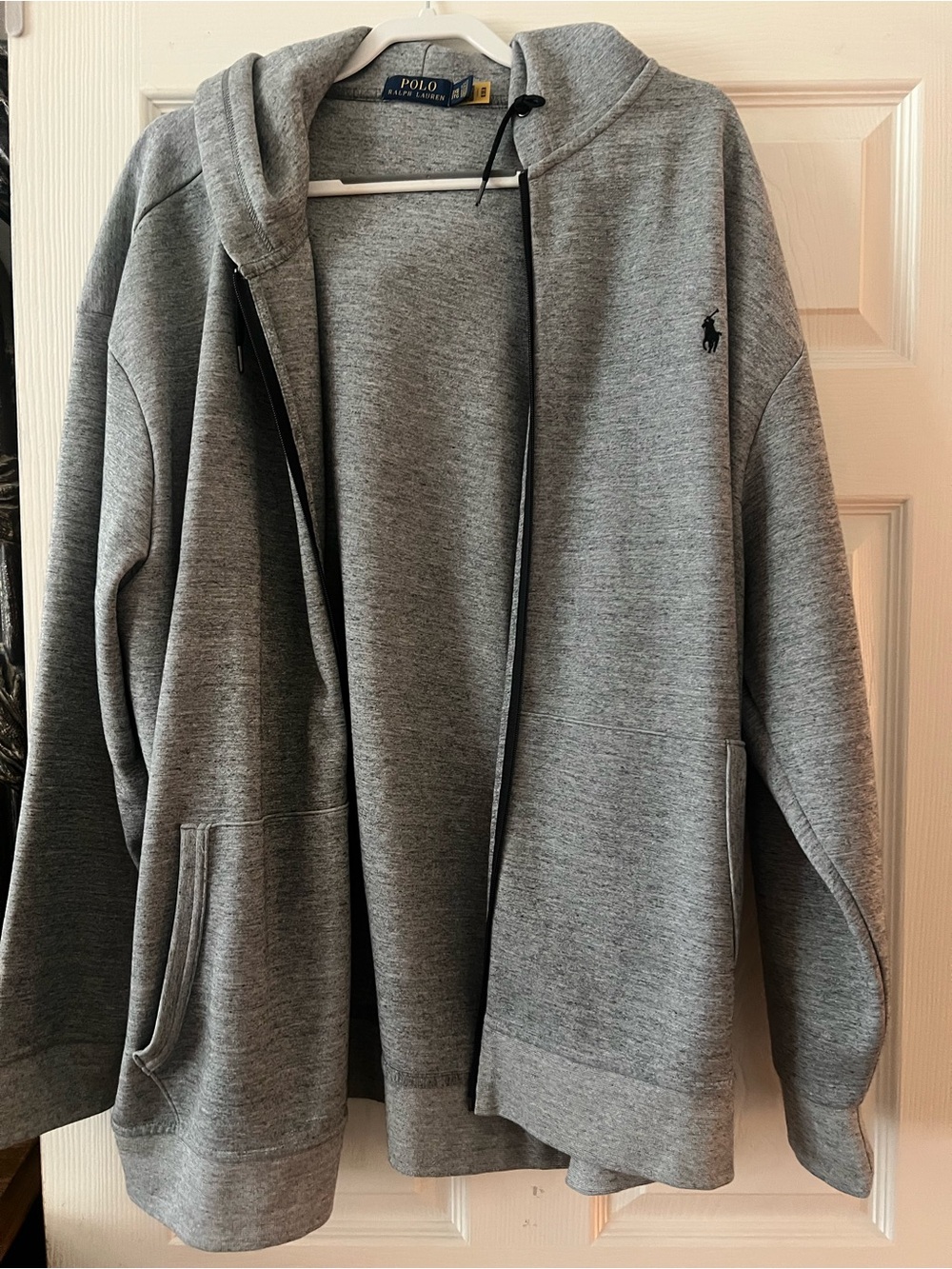 Ralph Lauren Men’s Gray Full-Zip Hoodie Sweater